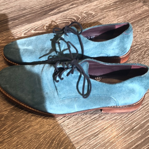 Suede teal Ted Baker men’s shoes. Size 9